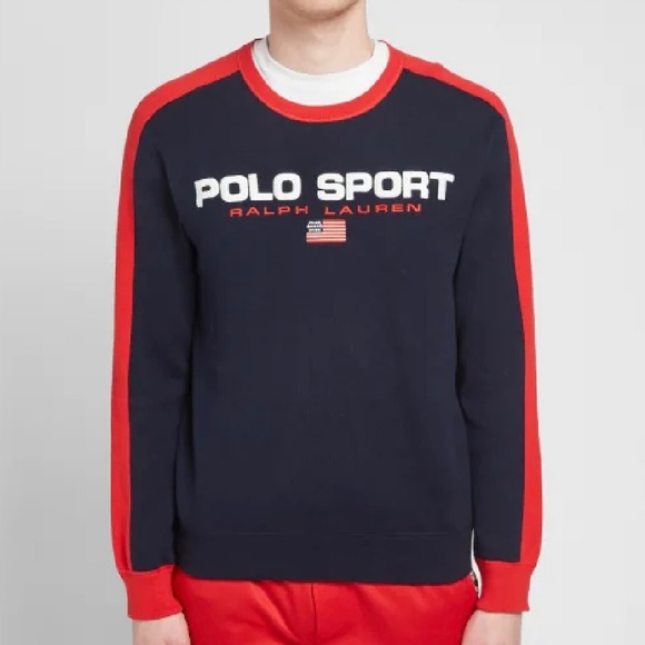 Polo Ralph Lauren Polo Sport Flag Knit Sweatshirt Sweater - Picture 5 of 6